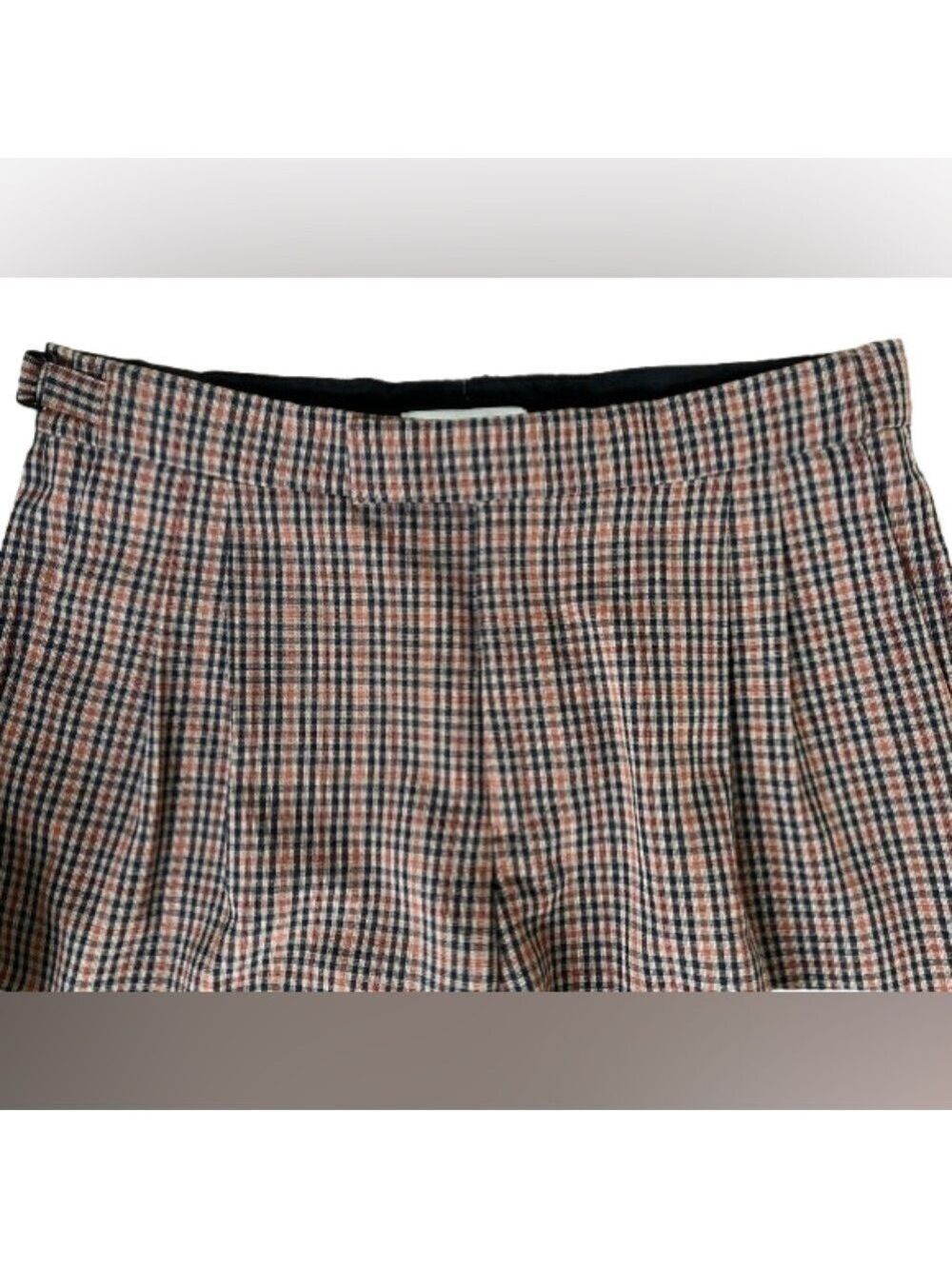 Reiss Brown Orange Mini Plaid Cuffed Tapered Trousers Pants
Size 30 - Picture 12 of 13